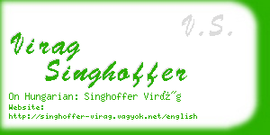 virag singhoffer business card